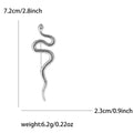 Textured Scale Snake Brooch Gold Or Silver Tone Metal Pin view 6