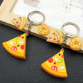Pizza Fries Burger Baguette and Hot Dog Food Keychains view 3