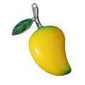 Resin Mango Fruit Charm Pendant With Enamel Leaf Yellow And Green view 5