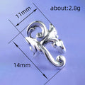 Scroll Ear Cuffs in Silver and Gold Tones Polished Metal Jewelry view 4
