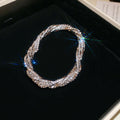 Twisted Multi Row Rhinestone Crystal Wrap Bracelet view 7