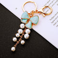 Crystal Bow Keychains with Pearl Strands in Four Colors plus Assorted view 3