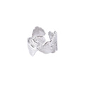 Engraved Butterfly Open Band Ring in Silver Tone or Gold Tone view 5