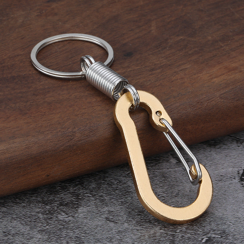 Carabiner Spring Ring Metal Keychain Men's Waist Clip Bag Hook