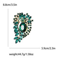 Asymmetric Crystal Leaf Brooch in Nine Colors for Jackets Scarves and Lapels view 10