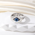 Gold and Silver Tone Eyelash Evil Eye Fashion Rings view 4
