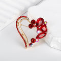 Heart Crystal Metal Brooch Pin for Jackets and Lapels view 5