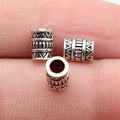 7.4x5.3x5.3mm 0.5g Multicolor Zinc Alloy Zigzag Texture Tube Spacer Beads for Bracelet Necklace Making