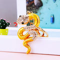 Jeweled Auspicious Snake Keychains with Fortune and Loose Heart Loop Options view 8