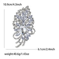 Large Crystal Branch Brooch with Faceted Stones for Jackets and Scarves view 6
