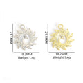 Crystal Peacock Charms in Two Designs and Two Metal Tones view 2