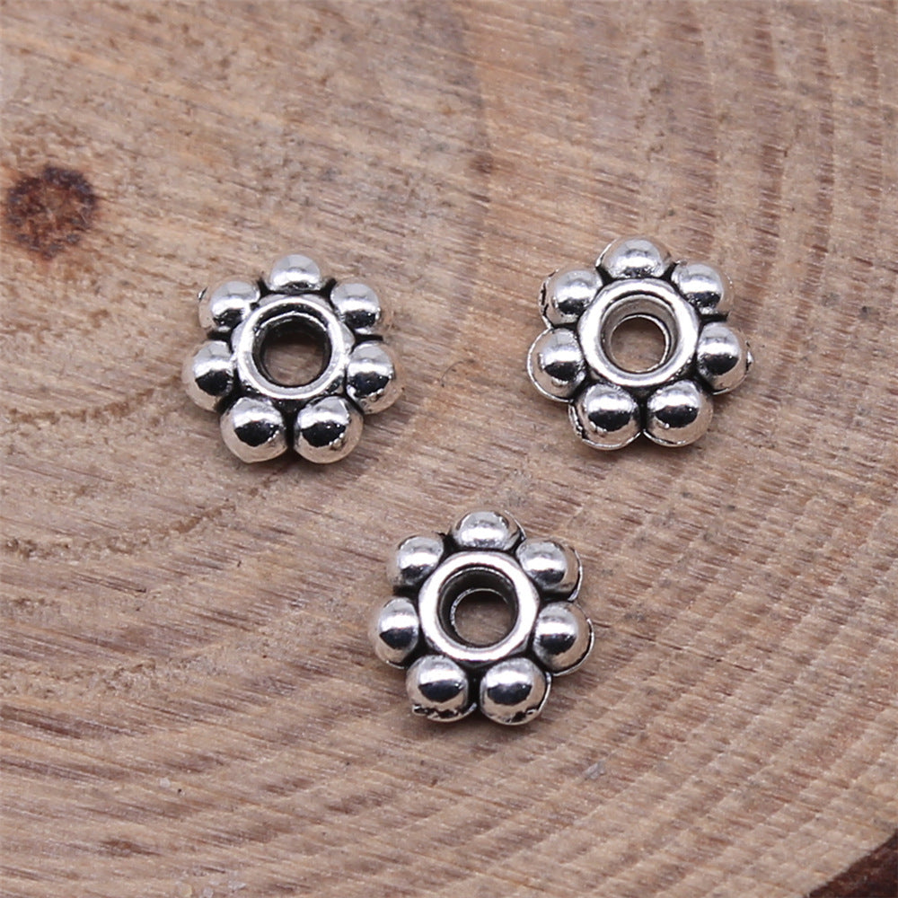 5x5mm 0.2g Multicolor Zinc Alloy Round Small Hole Spacer Beads for Bracelet Necklace DIY Jewelry Making