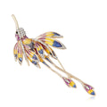 Long-tail Enamel Bird Brooch In 2 Color Variants For Jackets and Scarves view 1