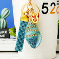 Jeweled Conch Shell Keychains with Wrist Strap and Two Distinct Styles view 1