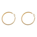 Minimal Round Hoop Earrings In Gold And Silver Tone Three Sizes view 5