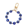 Circular Beaded Loop Evil Eye Clip Keychains in Five Options view 5