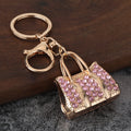 Rhinestone Handbag Alloy Keychain Purse Charm Gift for Women