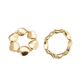 Metal 3-Piece Open Cuff Disc Twist Bracelet Set 2 Colors view 5
