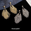 Gold And Silver Tone Multi Chain Tassel Drop Earrings view 4