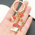 Mom Rose and Carnation Enamel Keychains in 5 Floral Styles view 1