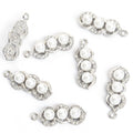 Pearl Pea Pod Charms in Gold and Silver Tones, Two Finishes view 6