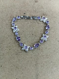 Silver Flower Teardrop Crystal Bracelets Four Colors view 9