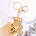 Rhinestone Teddy Bear Keychain Heart Bow Metal Alloy Charm view 4