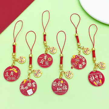 Message Tag Charm Keychains in 57 Pictured Variations for Bags and Keys