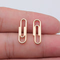 Paper Clip Shaped Metal Charms in Four Metallic Finishes view 3