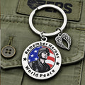 Remember Heroes World Peace Soldier Disc Keychain Wing Charm view 3