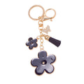 Enamel Flower Tassel Keychain Rhinestone Butterfly Charm view 5