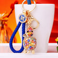 Multicolor Beaded Turtle Keychains with Six Fortune Loops and One Plain Style view 3