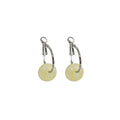 Silver Hoop Earrings Color Bead Donut Leverback Styles view 5