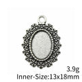 Beaded Oval Pendant Setting 13x18mm in Two Finishes view 5