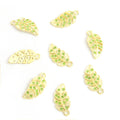 Polished Gold Silver Leaf Alloy Charms in 8 Styles view 12