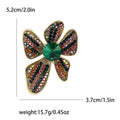 Four Petal Rhinestone Flower Brooch Blue or Multicolor view 7