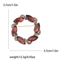 Oval Crystal Wreath Brooch in Purple and Blue for Jackets and Scarves view 6