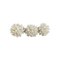 White Triple Pearl Bead Cluster Duckbill Hair Clip view 5