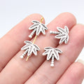 13x13mm 1.2g Antique Silver Zinc Alloy Olive Tree Small Hole Spacer Beads for DIY Jewelry Making