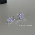 Silver Tone Pale Purple Oval Stone Bow Earrings In Stud And Clip Styles view 6