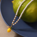 Yellow Lemon Pearl Bead Charm Bracelet Daisy Bee Styles view 2