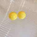 Glossy Colorful Oversized Round Ball Stud Earrings view 7