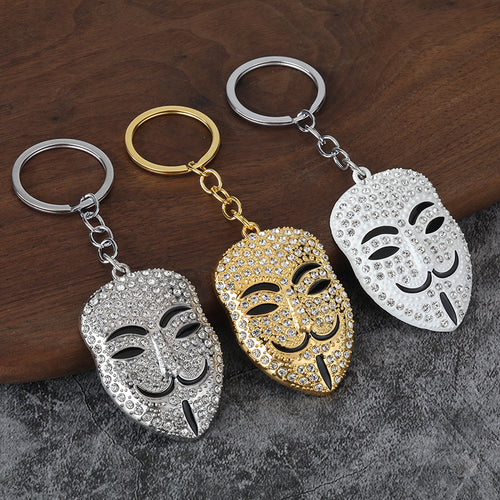 V for Vendetta Mask Zinc Alloy Keychain Bag Charm Gift