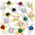 Polished Silver Gold Heart Alloy Charms in 16 Styles view 5