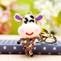 Jeweled Smiling Calf Keychains in Five Pictured Enamel Colors view 9