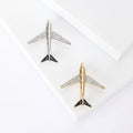 Crystal Airplane Brooch Love You Forever Gold Silver view 1