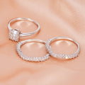 Three-Piece Square Center Ring Set in Two Finishes view 3