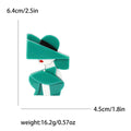 Wide Brim Hat Woman Brooch in Four Glossy Acrylic Colors view 7