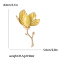 Enamel Magnolia Branch Brooch in Purple Pink White or Yellow view 9
