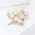 Pearl Branch Brooch in Gold and Silver Tones for Jackets and Scarves view 3